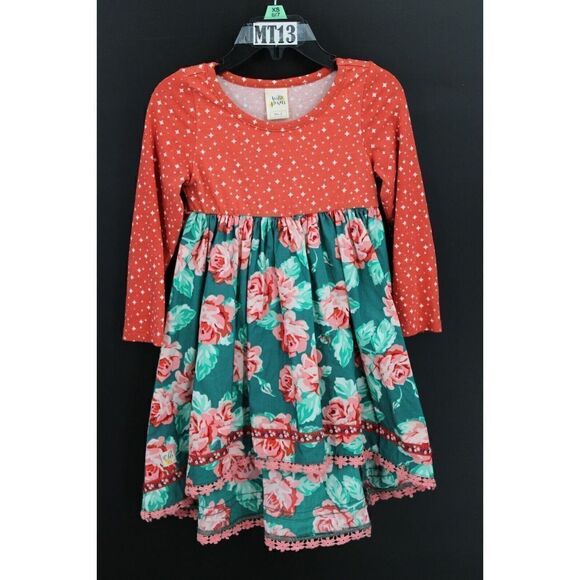 WILD FLOWERS DRESS POCKETFUL OF WONDER JUBILEE HIGH/LOW BALLET LONG SLEEVE SIZ 2 - Picture 1 of 7